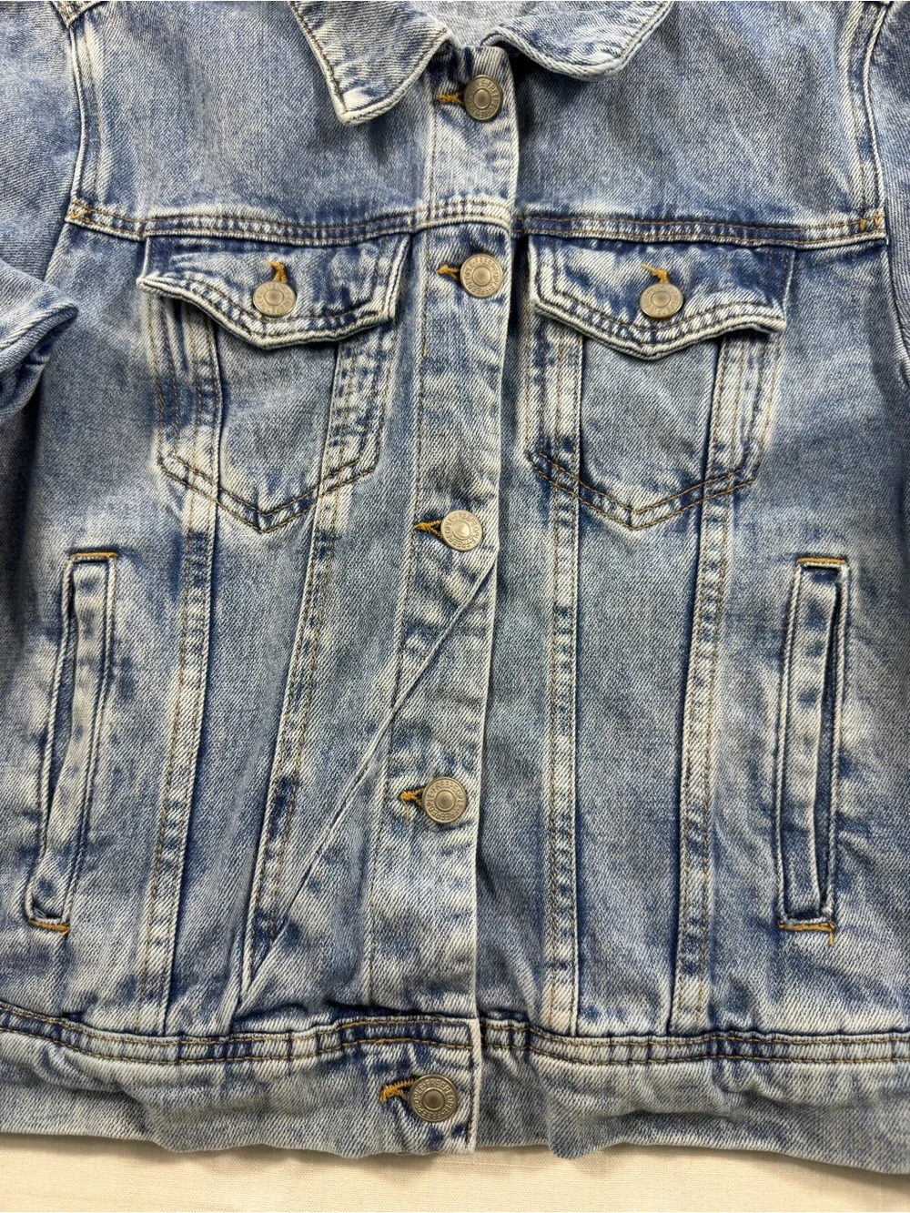 Free People Rumors Denim Jacket Small Blue Oversized Boho - Picture 8 of 11